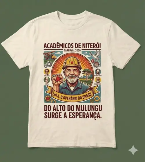 Camiseta Lula Carnaval 2026 - o Operário do Brasil