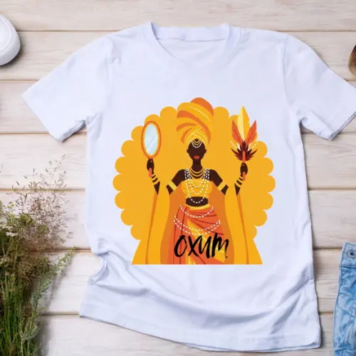 Camiseta Oxum (oxum Opará) - Amor, Riqueza e Águas Doces
