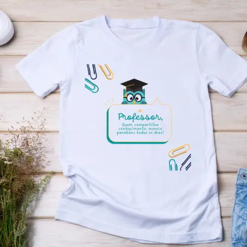 Camiseta Professor Sua Dedicação Faz Meu Futuro Melhor