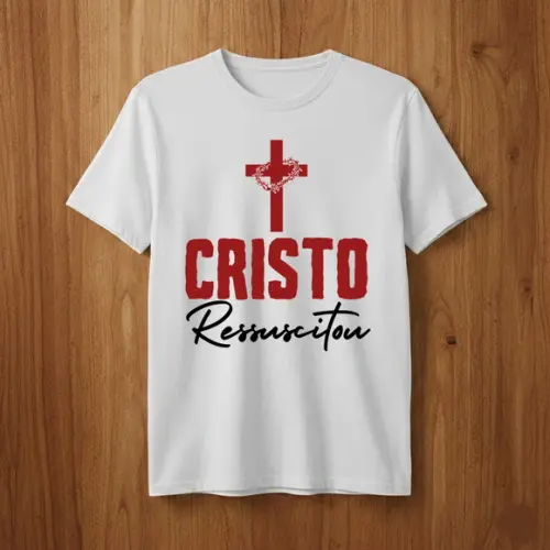 Camiseta Religiosa Jesus Ressuscitou