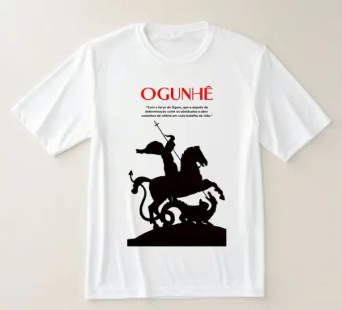 Camiseta São Jorge Ogunhê - Força, Proteção e Vitória