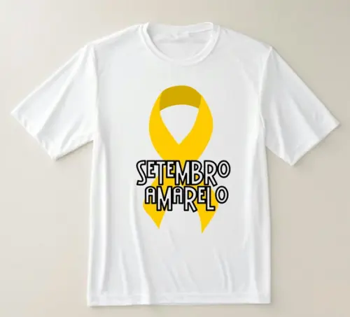 Camiseta Setembro Amarelo Clássica com Laço