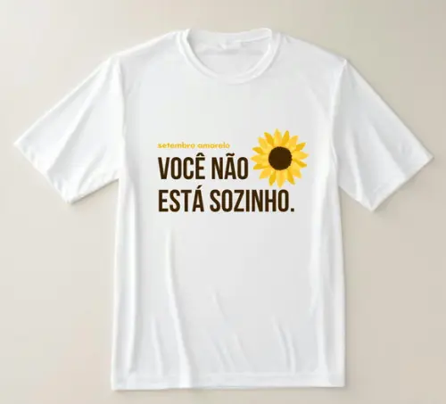 Camiseta Setembro Amarelo Você Não Está Sozinho