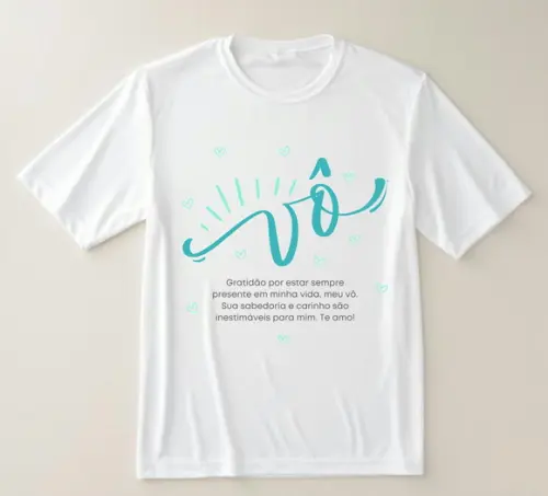 Camiseta Vô Presente Dia dos Pais - Homenagem Afetuosa