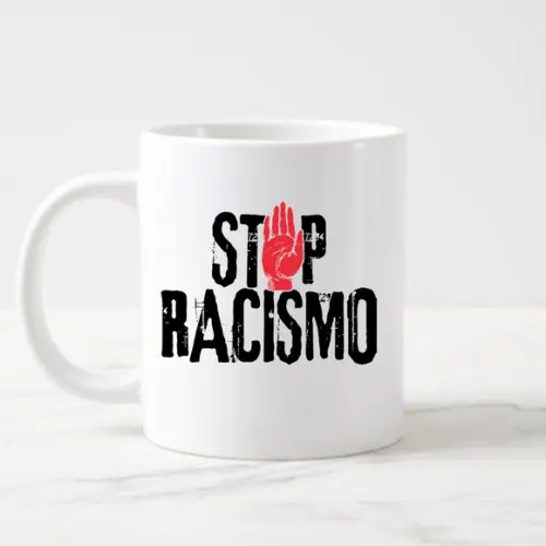 Kit Stop Racismo: Camiseta + Caneca para Eventos