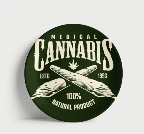 Prato Decorativo Cannabis Medicinal