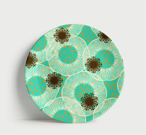 Prato Decorativo Fundo do Mar ? Estampa Floral Oceânica