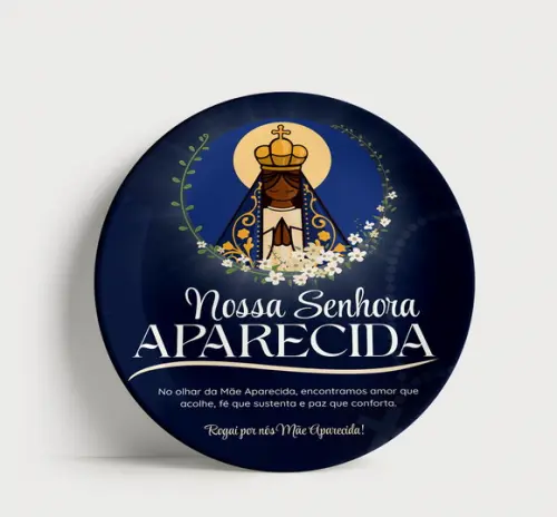 Prato Decorativo Nossa Senhora Aparecida - Padroeira do Bras