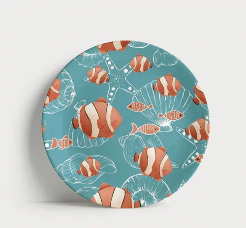 Prato Decorativo Peixes - Charme Marinho para Sua Decoração