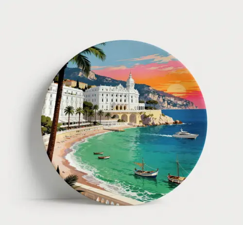 Prato Decorativo Riviera Francesa - Arte Mediterrânea