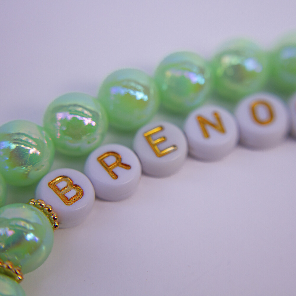 Terço Infantil Personalizado Nome - Batizado - Anjinho Verde
