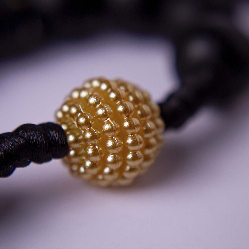 Terço Santa Rita de Cássia Preto Dourado | Presente Católico