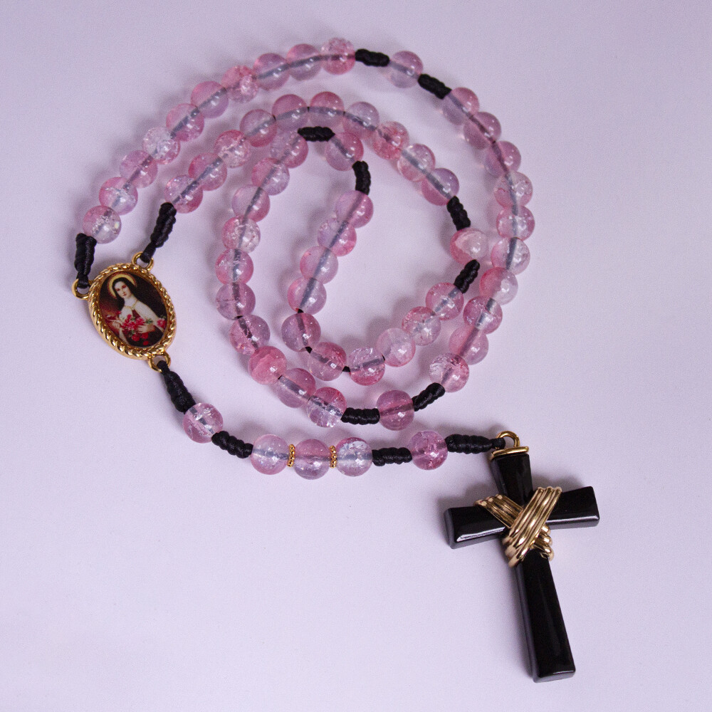 Terço Santa Terezinha Rosa | Presente Religioso Católico