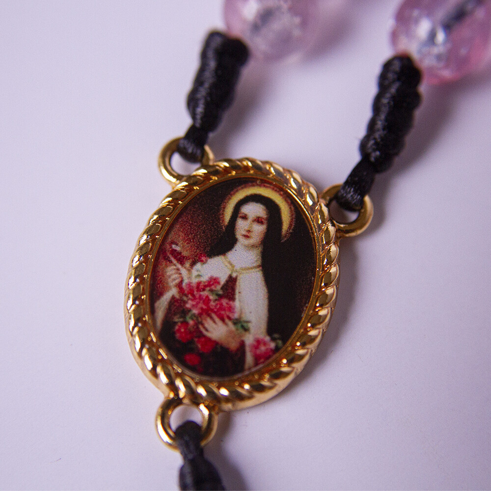 Terço Santa Terezinha Rosa | Presente Religioso Católico