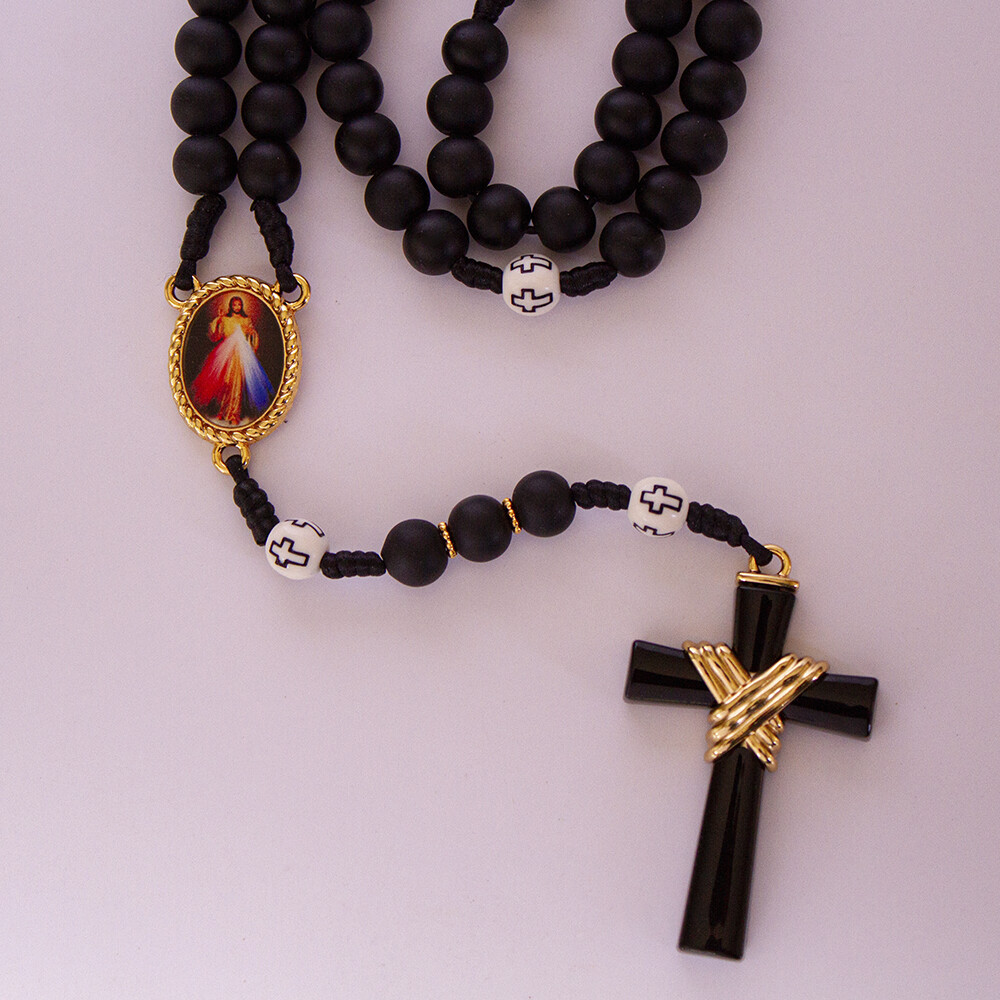 Terço Jesus Misericordioso | Presente Católico Artesanal