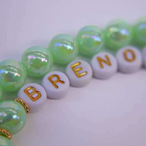 Terço Infantil Personalizado Nome - Batizado - Anjinho Verde