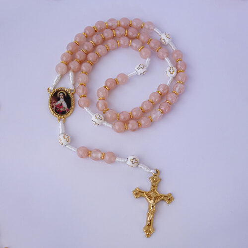 Terço Santa Terezinha Rosa | Presente Religioso Católico