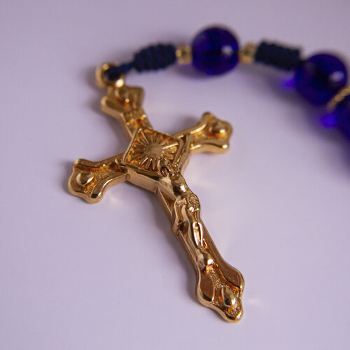 Terço São Carlo Acutis Azul | Presente Católico Religioso