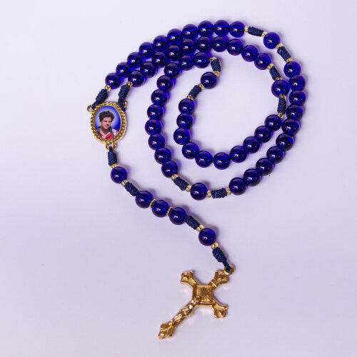 Terço São Carlo Acutis Azul | Presente Católico Religioso