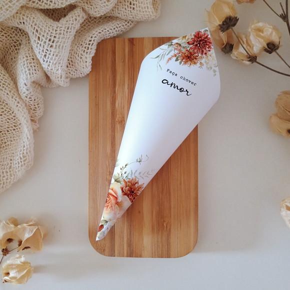 Cone para Pétalas Casamento | Terracota | Coleção Âmbar