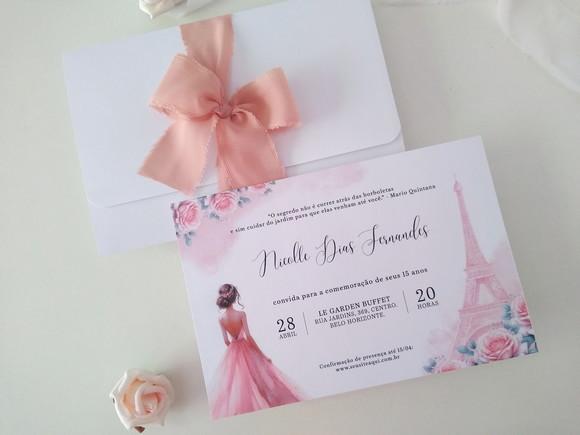 Convite 15 Anos Paris