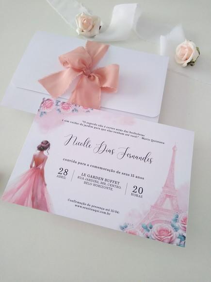 Convite 15 Anos Paris