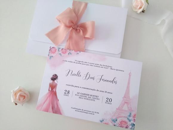 Convite 15 Anos Paris