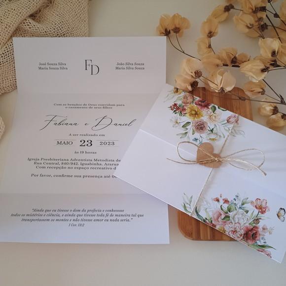 Convite de Casamento Boho