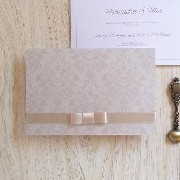 Convite de Casamento Clássico Tradicional