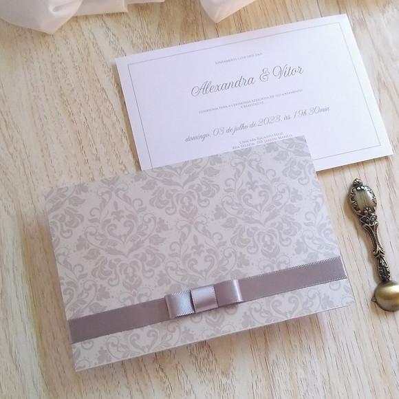 Convite de Casamento Clássico Tradicional
