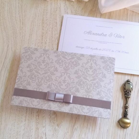 Convite de Casamento Clássico Tradicional