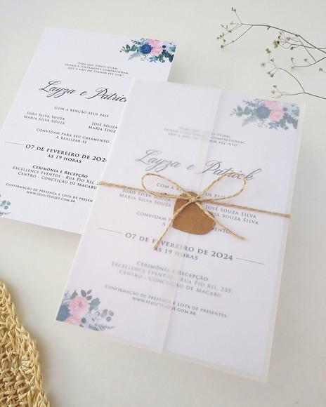 Convite de Casamento Floral
