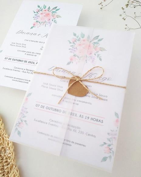 Convite de Casamento Floral