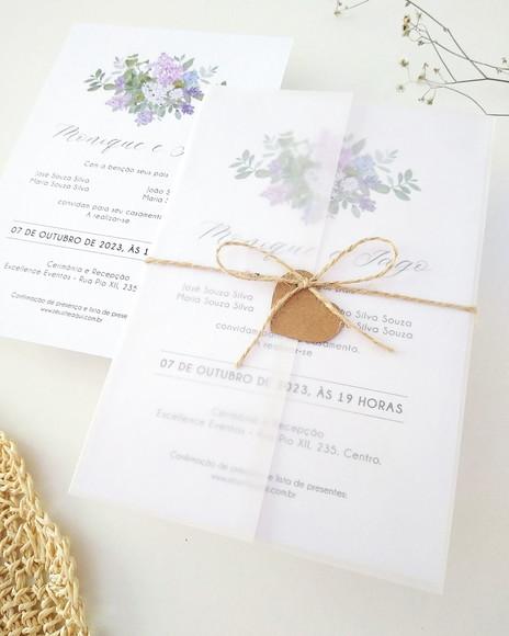 Convite de Casamento Floral