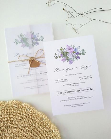 Convite de Casamento Floral