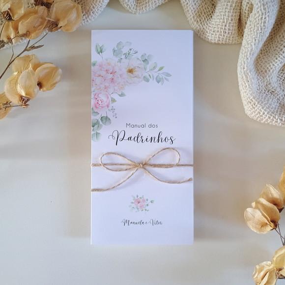 Manual de Padrinhos Casamento Floral Rosa | Coleção Pétala