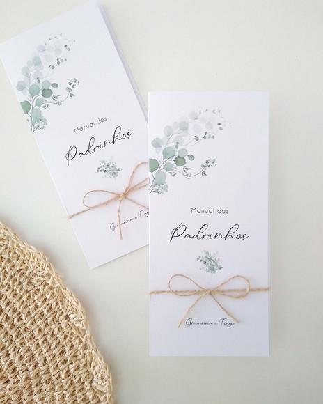 Manual Padrinhos Casamento Folhas Eucalipto | Coleção Bruma