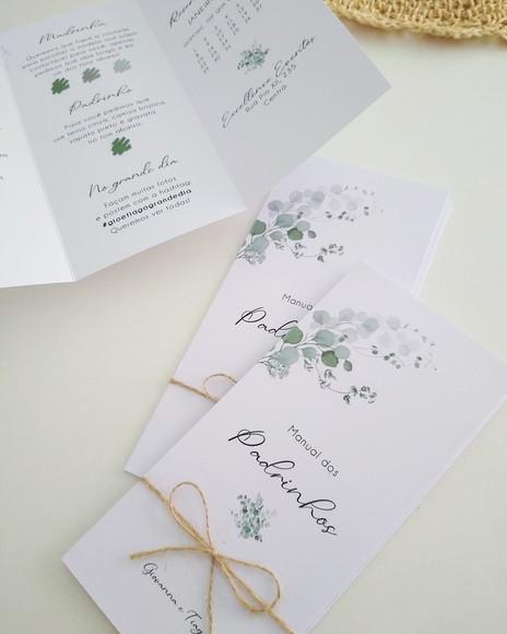 Manual Padrinhos Casamento Folhas Eucalipto | Coleção Bruma