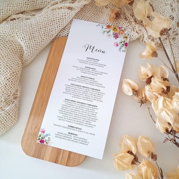 Menu para Casamento Pink | Cores Vibrantes | Coleção Joy!