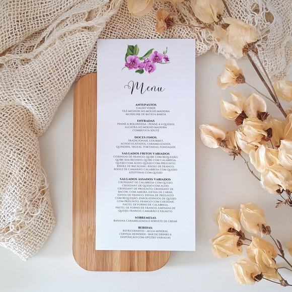 Menu para Casamento Fúcsia | Coleção Rubi