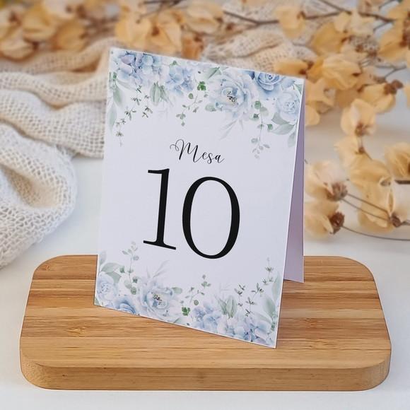 Número de Mesa Casamento Azul Serenity | Coleção Brisa