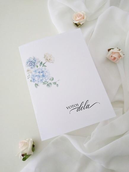 Par de Cadernos de Votos para Casamento Floral Aquarela