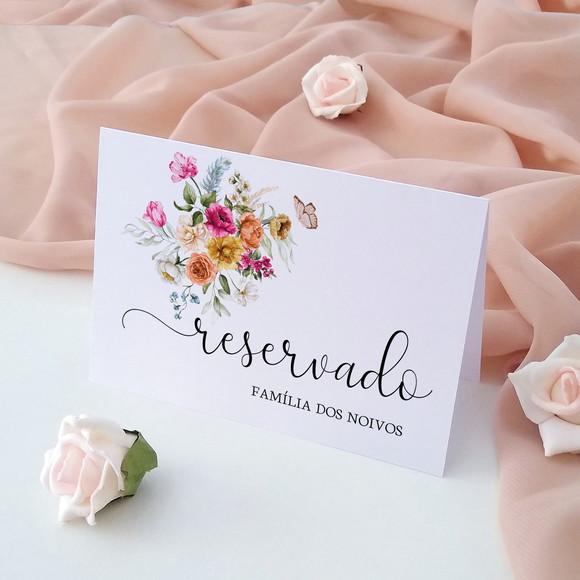 Placa Reservado Casamento Pink | Reserva Mesa | Coleção Joy!