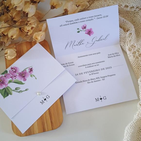 Promoção - Convite de Casamento Barato Fúcsia | Coleção Rubi