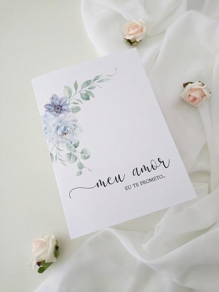 Votos de Casamento Noivos | Azul Serenity | Coleção Brisa