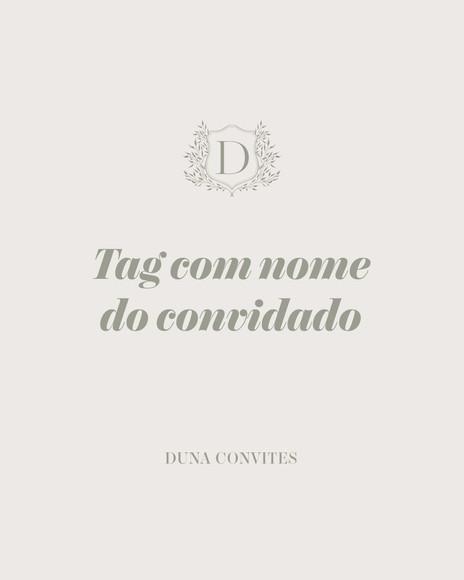 Tag com Nome do Convidado