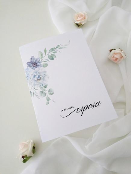 Votos de Casamento Noivos | Azul Serenity | Coleção Brisa