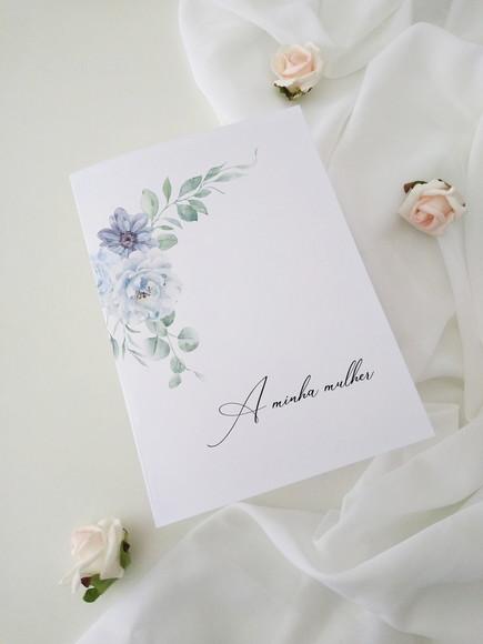 Votos de Casamento Noivos | Azul Serenity | Coleção Brisa