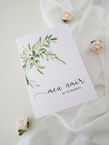 Votos de Casamento Noivos | Folhas Verdes | Coleção Oliva