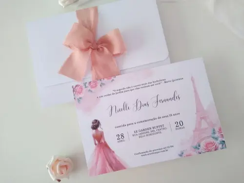 Convite 15 Anos Paris